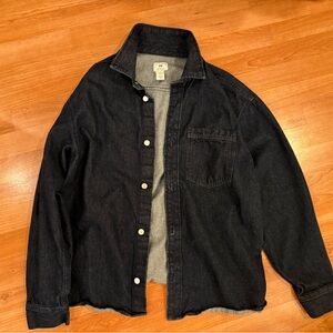 H&M Black Denim Shirt Jacket